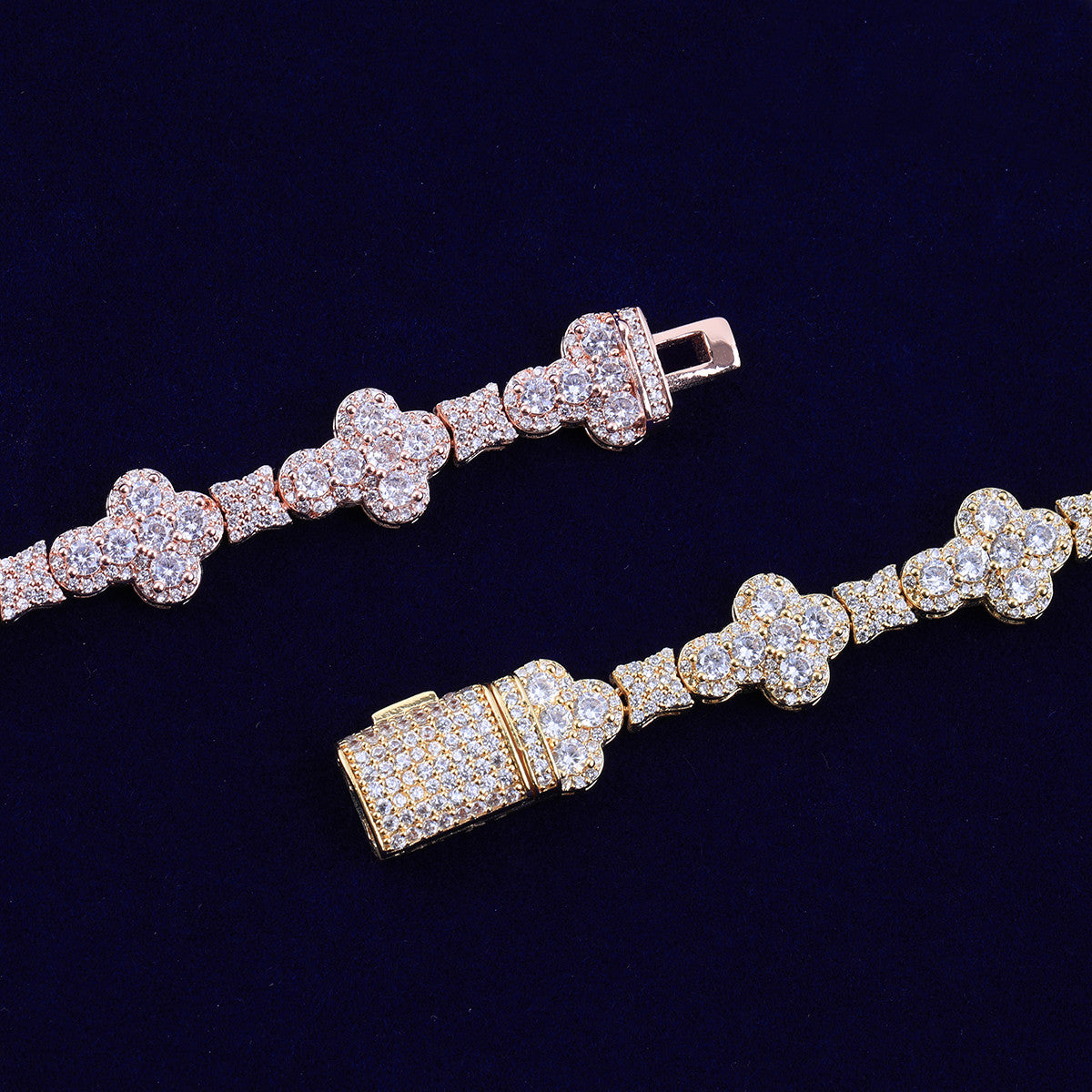 The Morning Star | Cross Link VVS Diamond CZ 5A Hip Hop Prong Set Chain Necklace