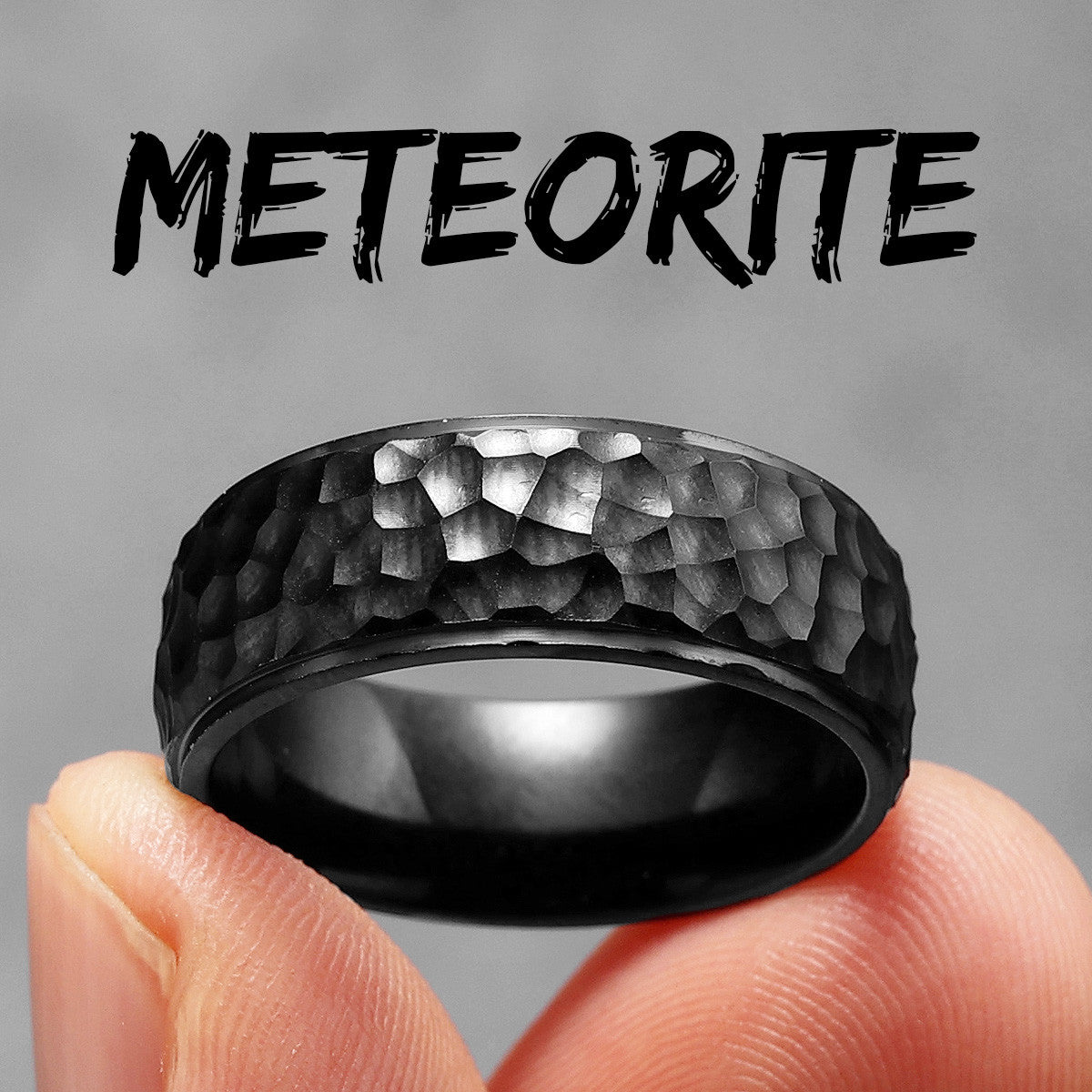 Meteorite | 316L No Fade Stainless Steel Fidget Spinner Style Street Style Rings