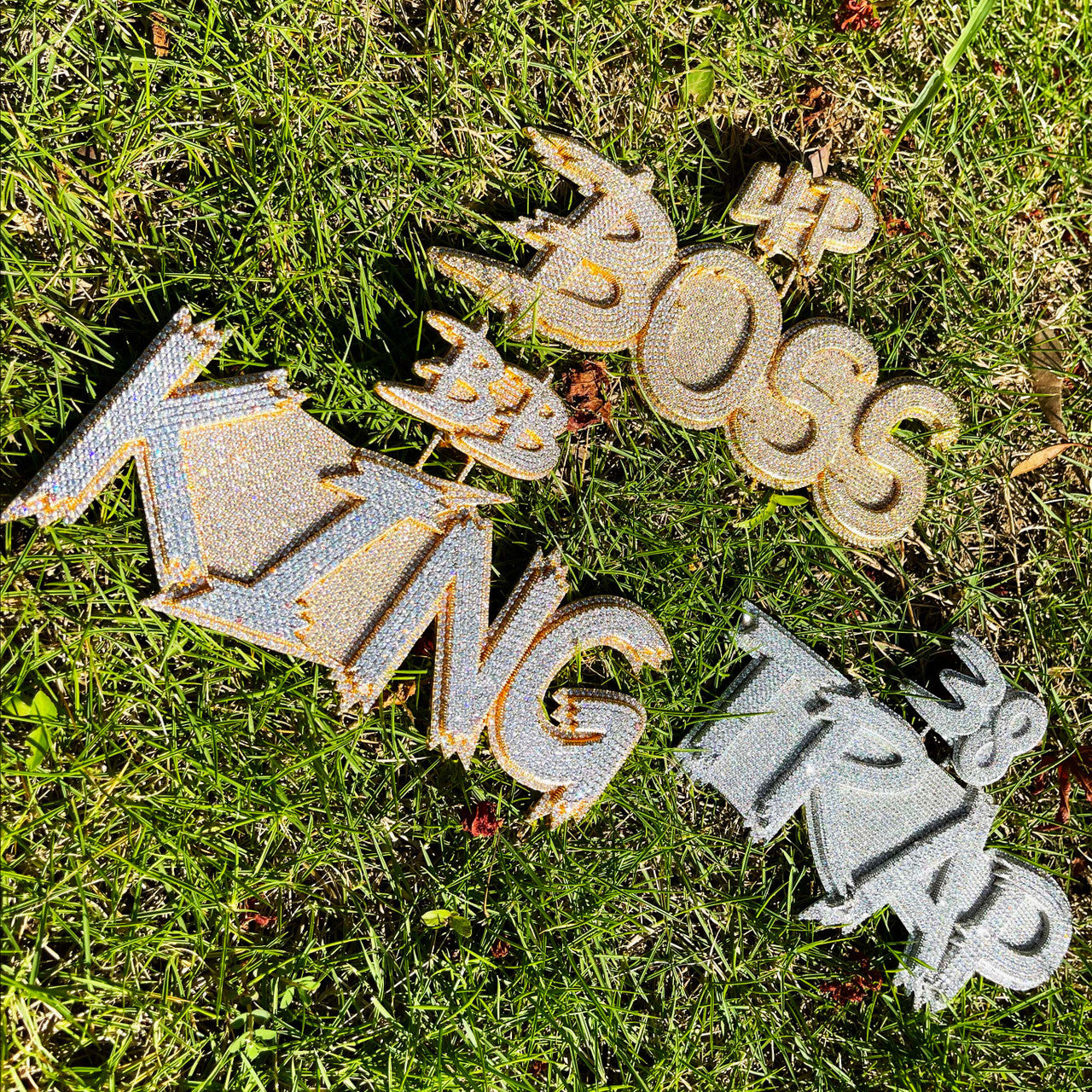 Fast Money | Iced Graffiti Letters Hip Hop Custom Made Nameplate Hip Hop Pendant