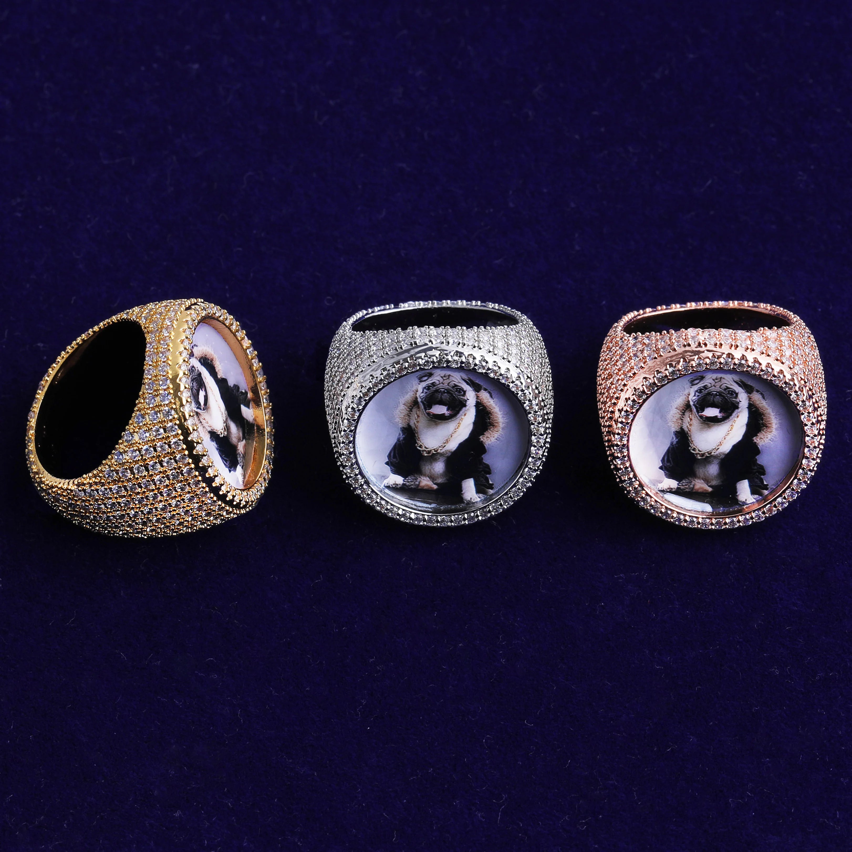 The Unforgettable | Prong Set VVS Diamond CZ Custom Made Photo Hip Hop Ring