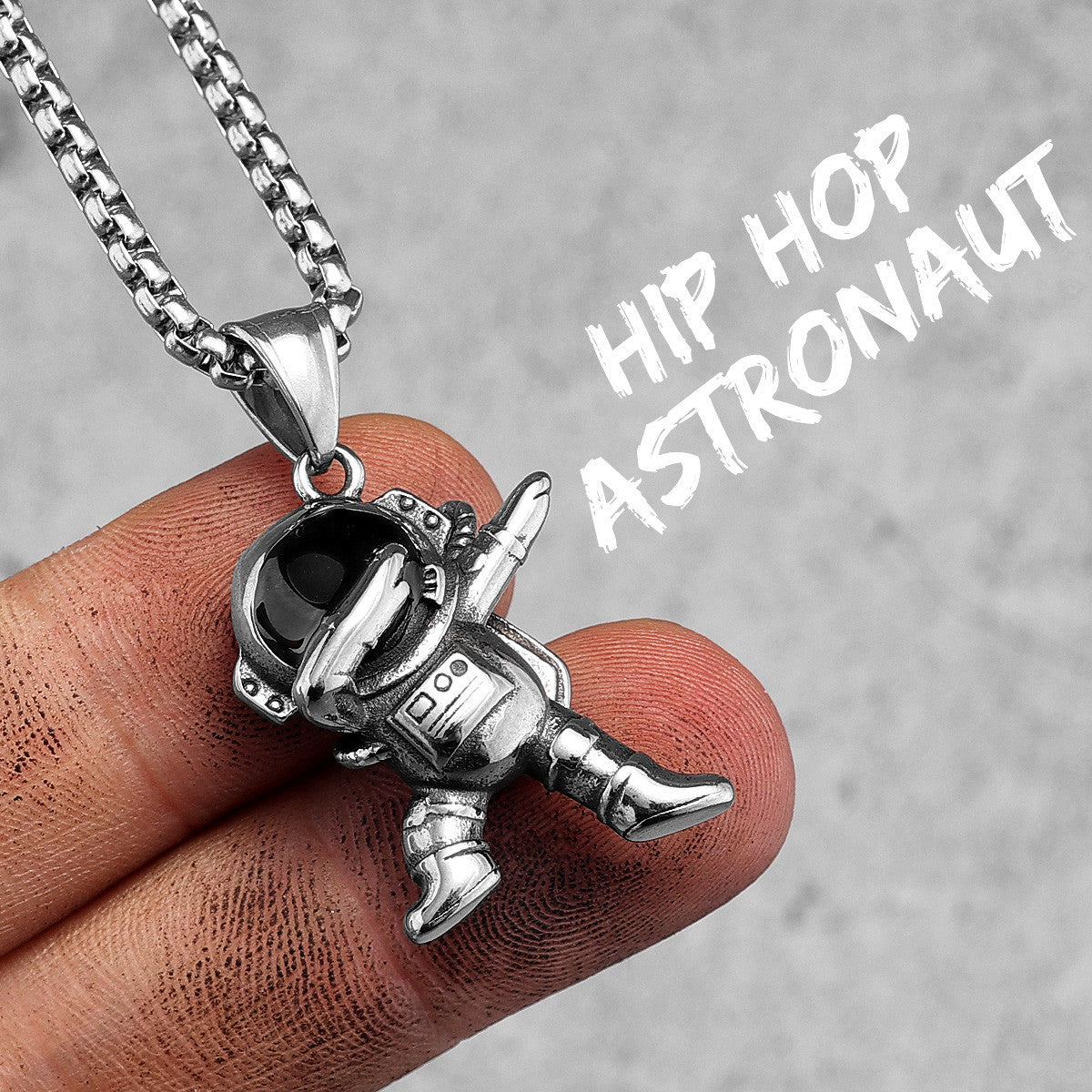 Spaceman | Meditating Astronaut 316L No Fade Stainless Steel Unique Hip Hop Pendant