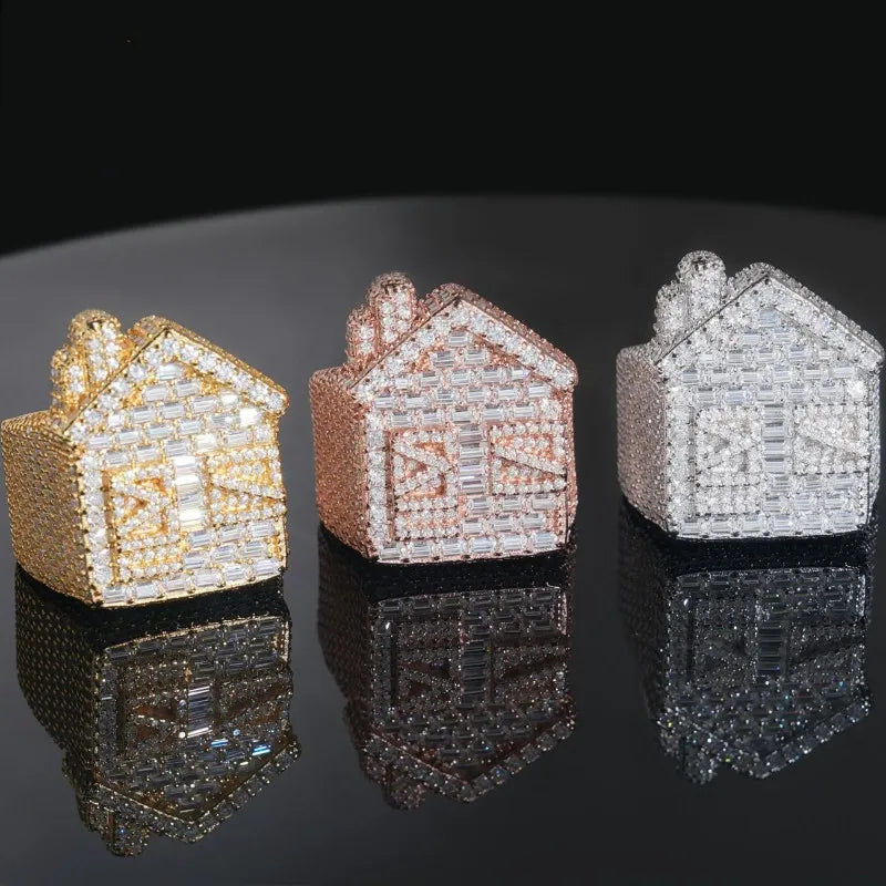 Trap | Moissanite Diamond 925 Sterling Silver Trap House Luxury Hip Hop Rings