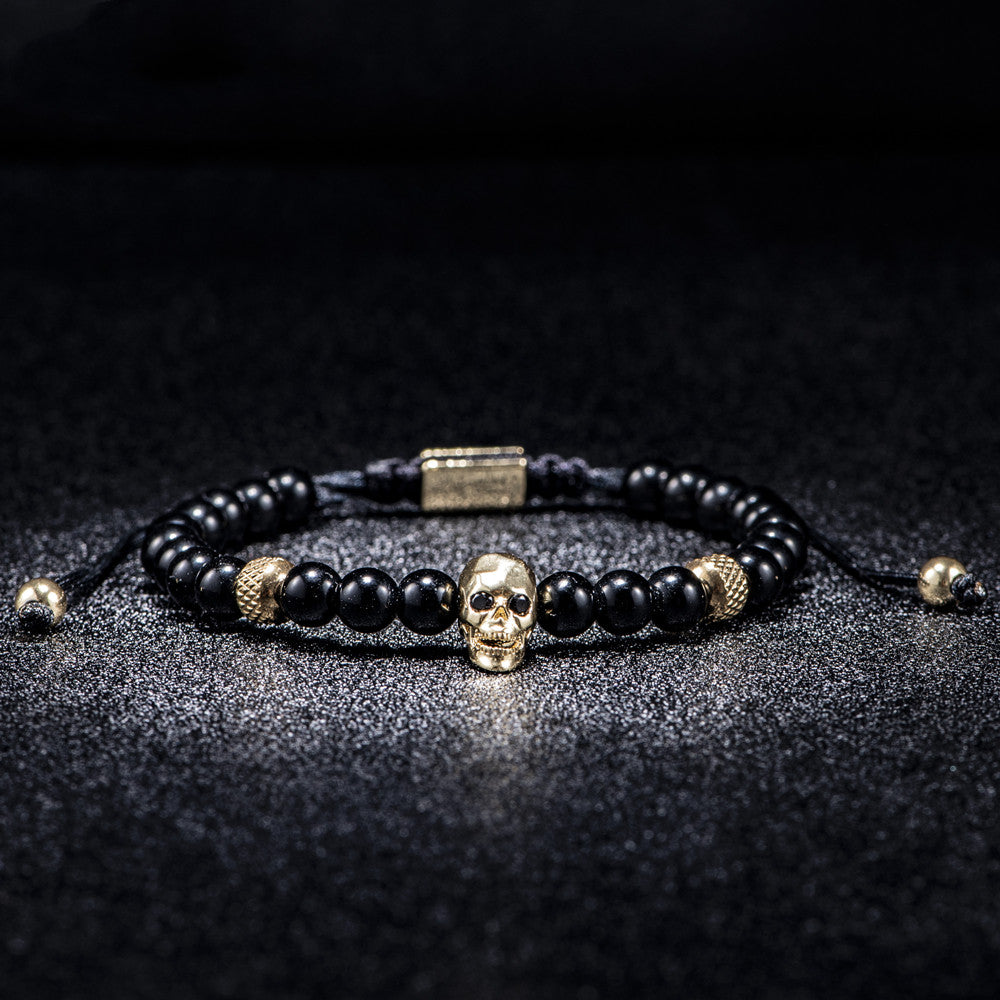 Black Gold | Simulate Diamond Crown Lion Head Skull Adjustable Stainless Steel Luxury Bracelets