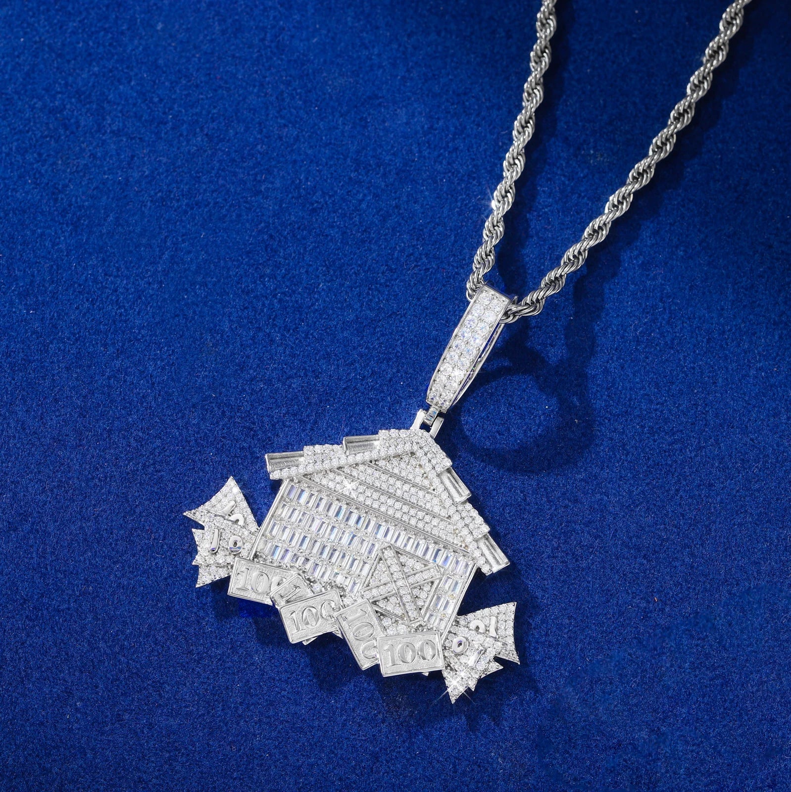 Cash House | Real D VVS1 Moissanite Diamond Boss Baller 925 Luxury Hip Hop Pendant