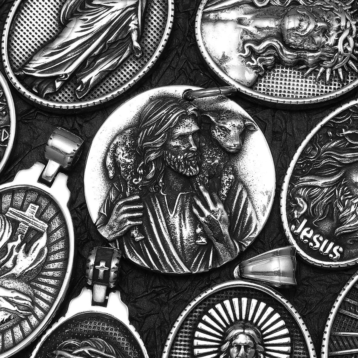 Jesus Heart Collection | 316L No Fade Stainless Steel Men's Spiritual Pendant Chain