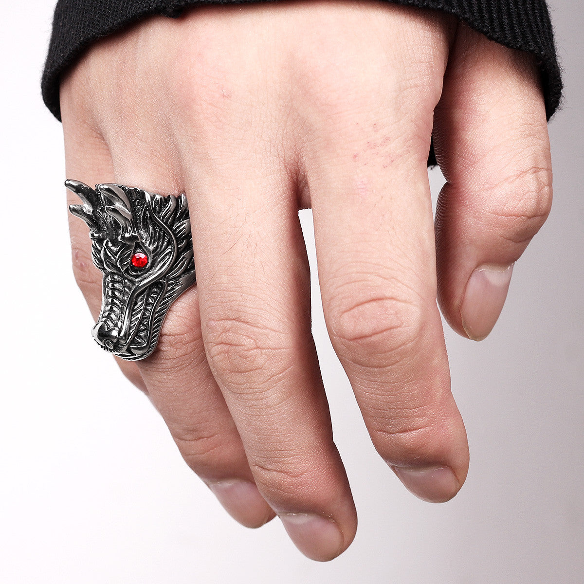 Chinese Dragon | 316L No Fade Stainless Steel Symbolic Cultural Men Rings