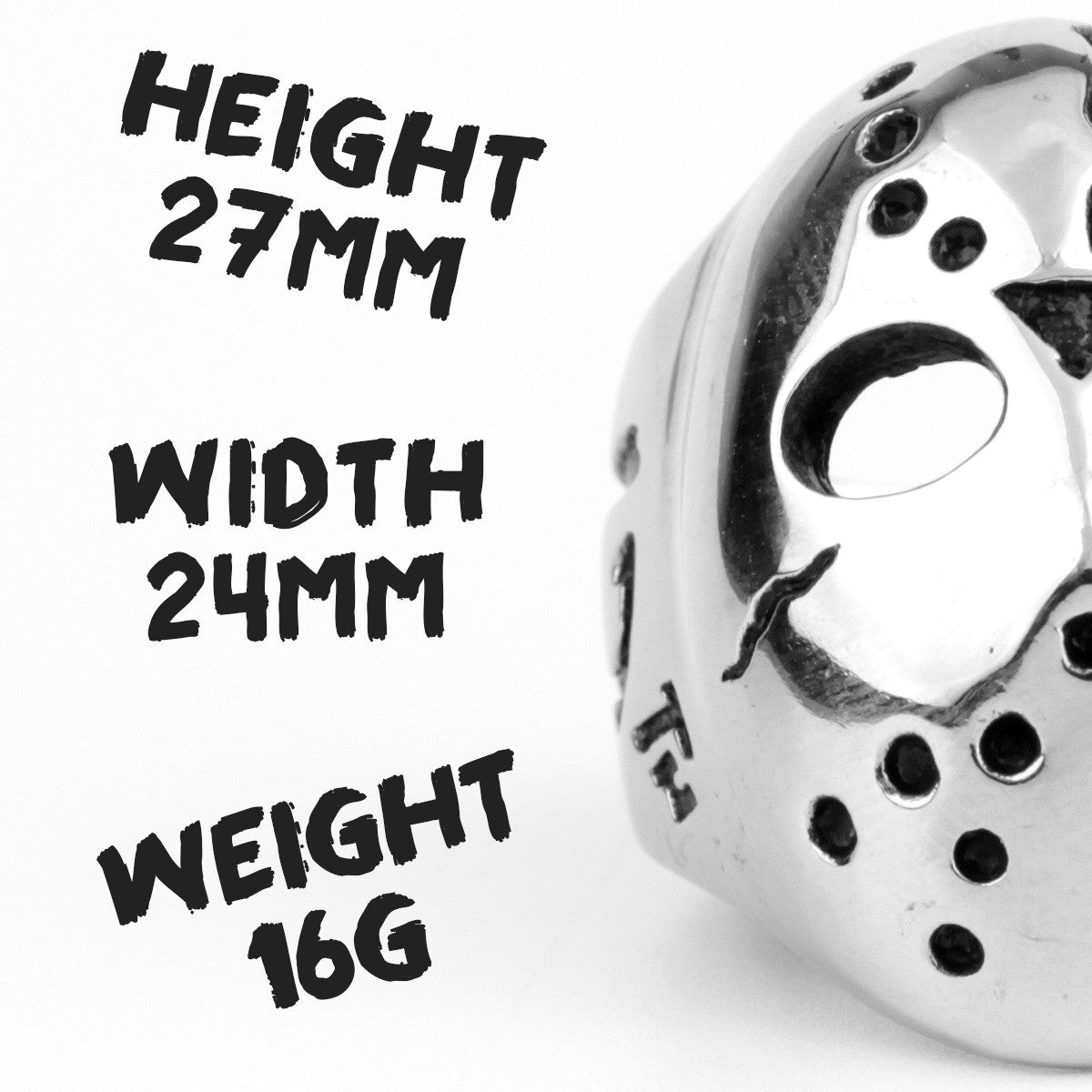 Jason Mask | 316L No Fade Stainless Steel Friday the 13th Mask Ring