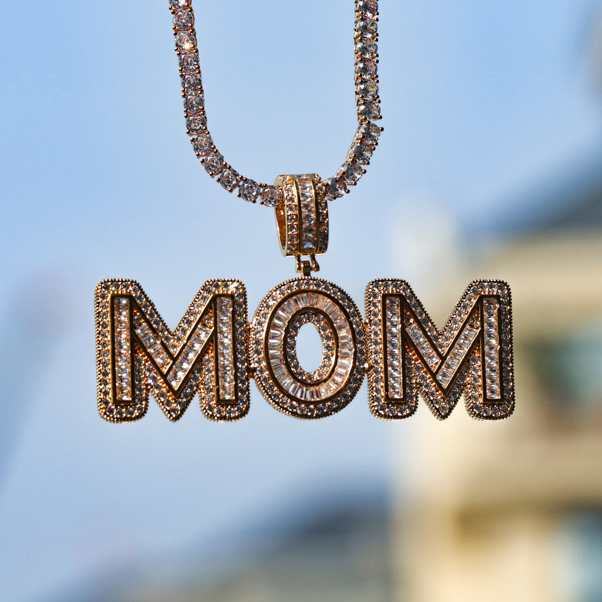 IceCoated | VVS Diamond CZ Baguette Custom Made Iced Blinged Out Pendants