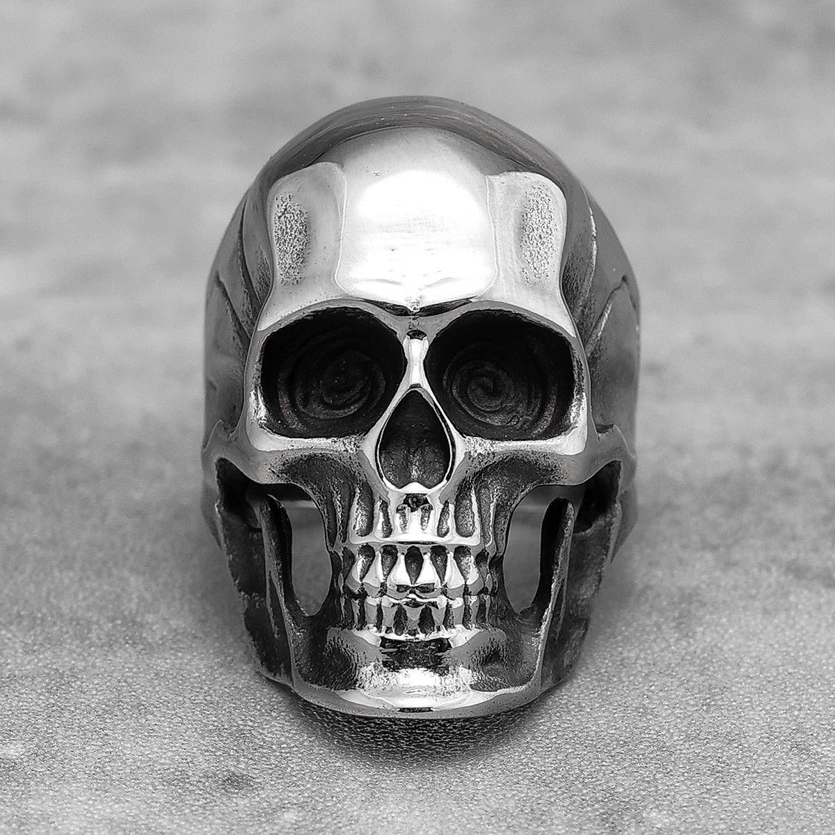 Mens 316L Stainless Steel Dominant Man Skull Street Wear Rings