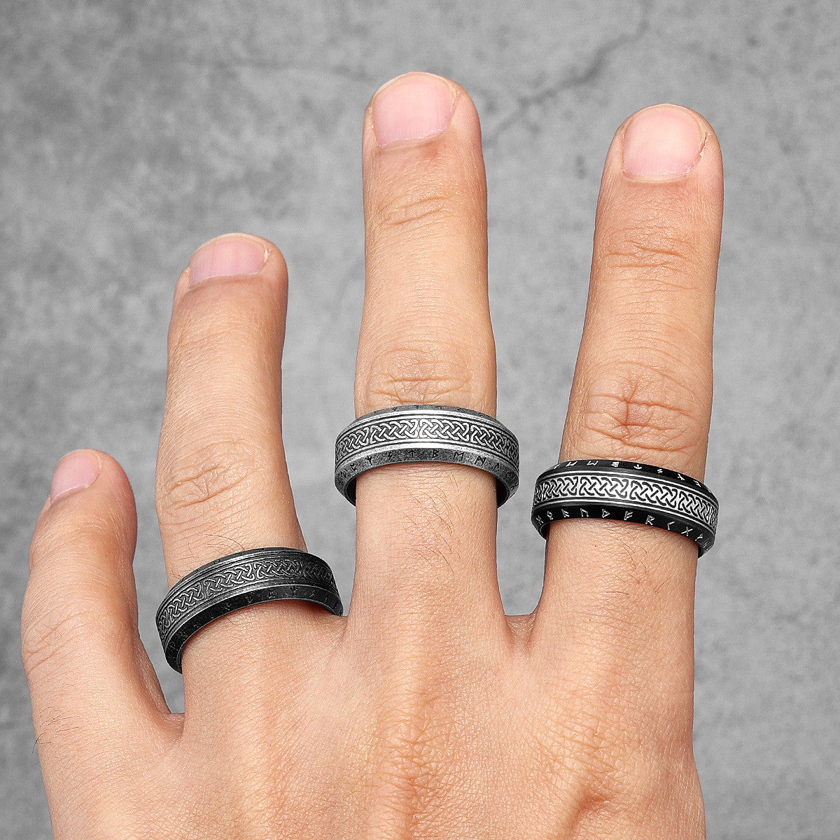 Celtic Knot | Vintage Look Solid Stainless Steel Men's Designer Street Style Rings