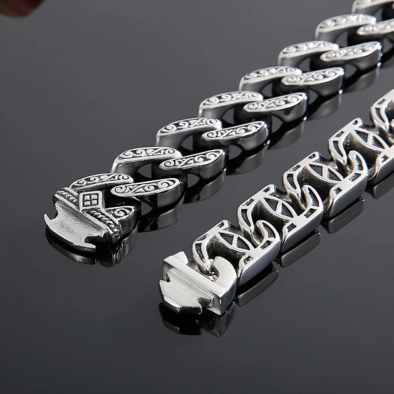 Fearless Guardian | Mens No Fade Stainless Steel Street Rock Totem Bracelet