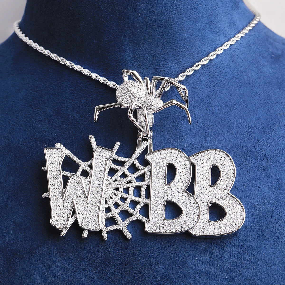 Spider Web | 5AA+ VVS Diamond CZ Iced Blinged Out Spider Bail Hip Hop Pendant
