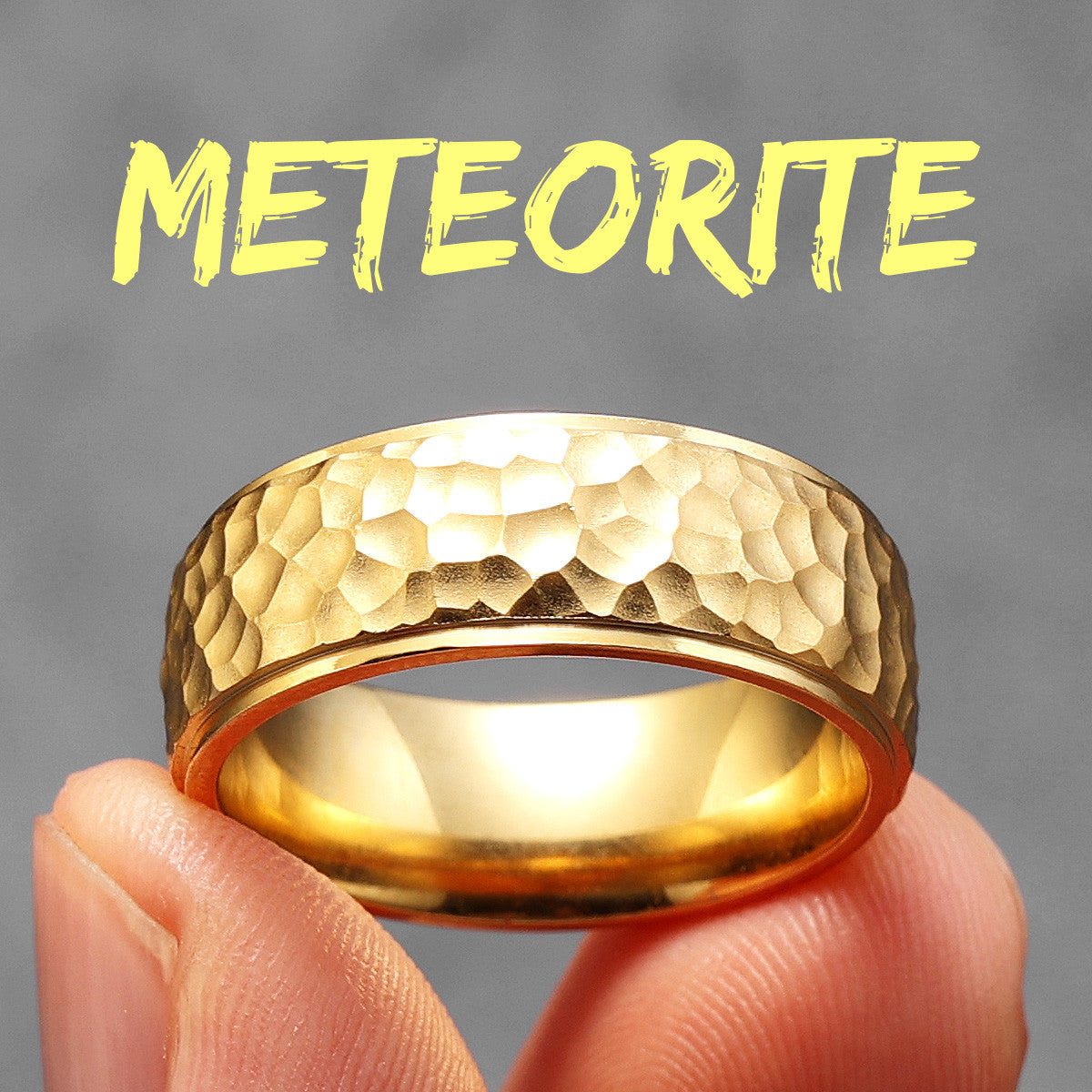 Meteorite | 316L No Fade Stainless Steel Fidget Spinner Style Street Style Rings
