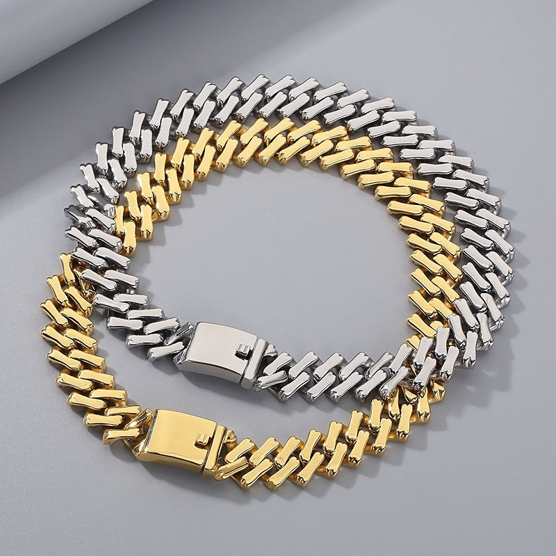 Imperial Steel Cubano Collar | No Fade Stainless Steel Street Wear Choker Chain