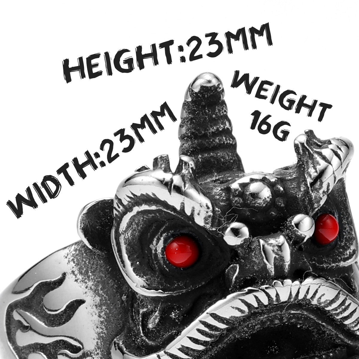 Chinese Lion Dance | 316L Solid No Fade Stainless Steel Unique Cultural Men Rings