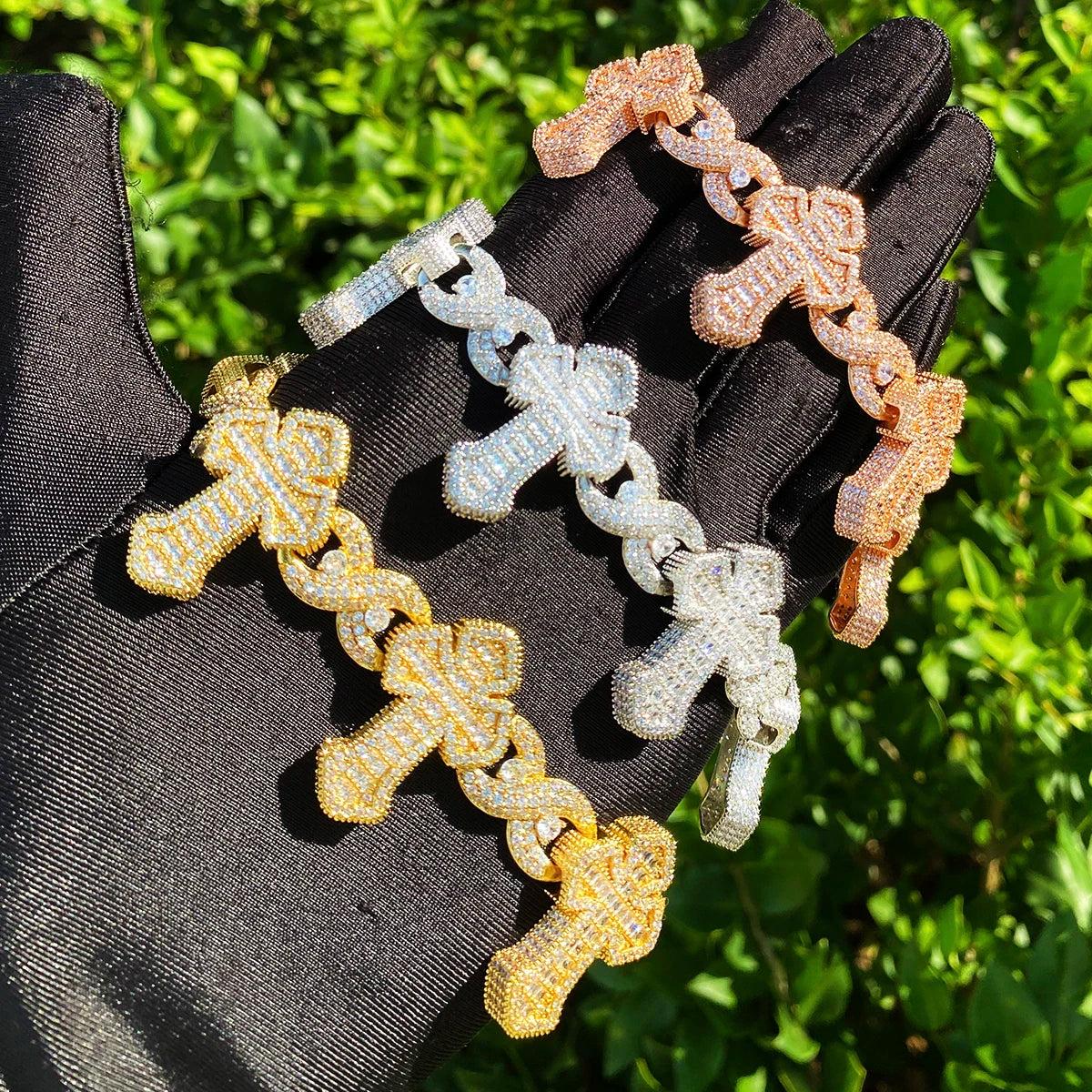 Infinity Passion Chain | VVS Diamond CZ 5AA+ Baguette Stone Cross Chain Bracelet