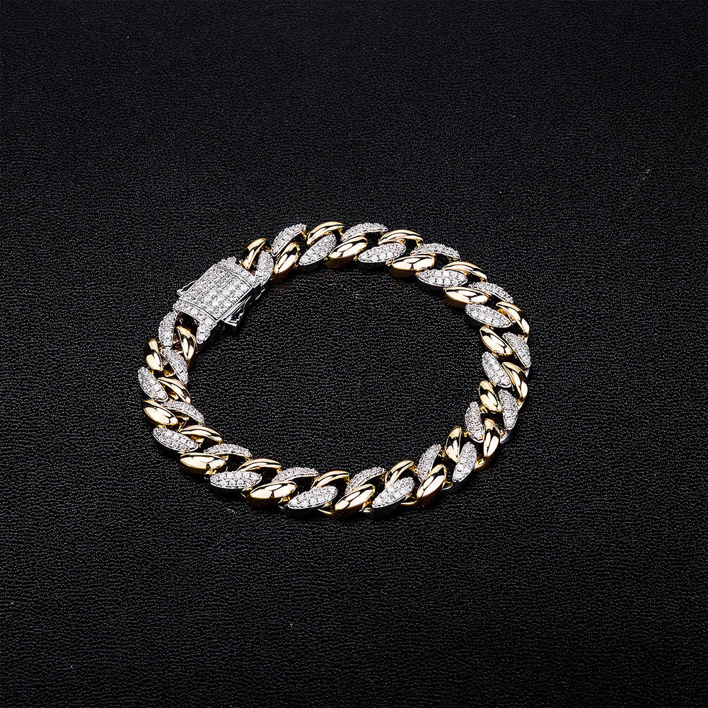The Intertwined | Mens Gold Silve Miami Cuban Link 14mm Hip Hop Spring Clasp Bracelet