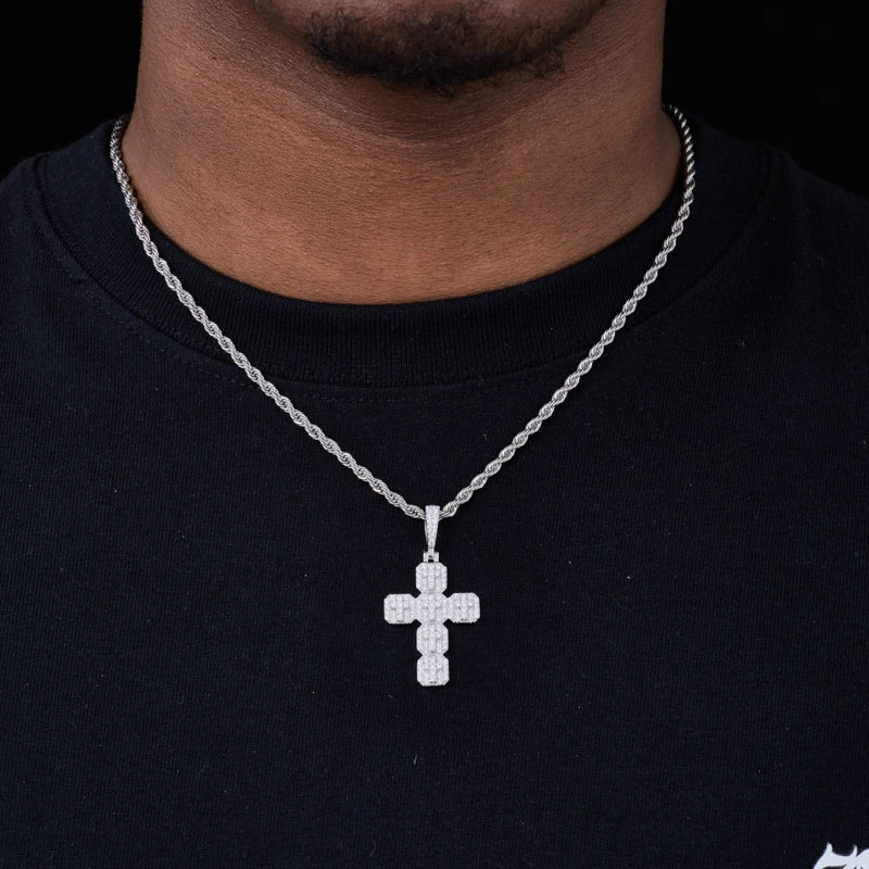 The Octagon | Iced Blinged Out VVS1 Moissanite Diamond Hip Hop Cross Pendant