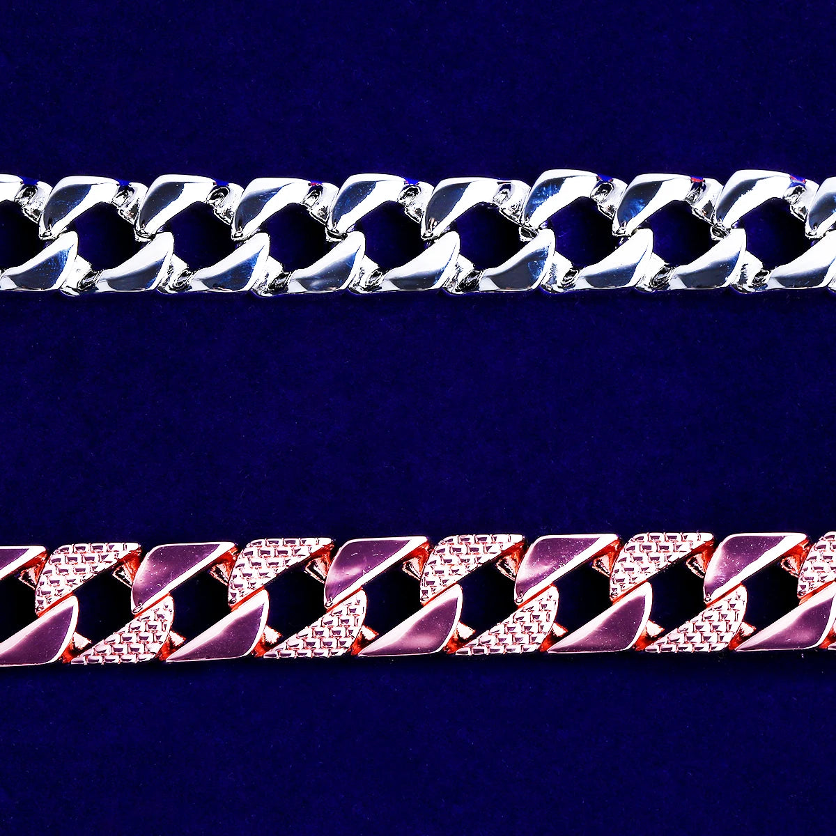 Patterned Cuban | 20mm Belcher Clasp Square Cut Designer Cuban Link Chain Bracelet