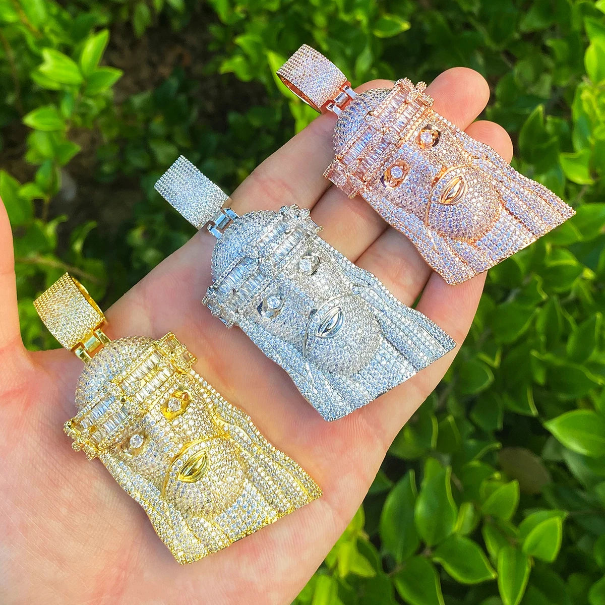 Baguette Crowned | VVS Diamond CZ Luxury Iced Blinged Out 5AA+ Stone Jesus Piece Pendant