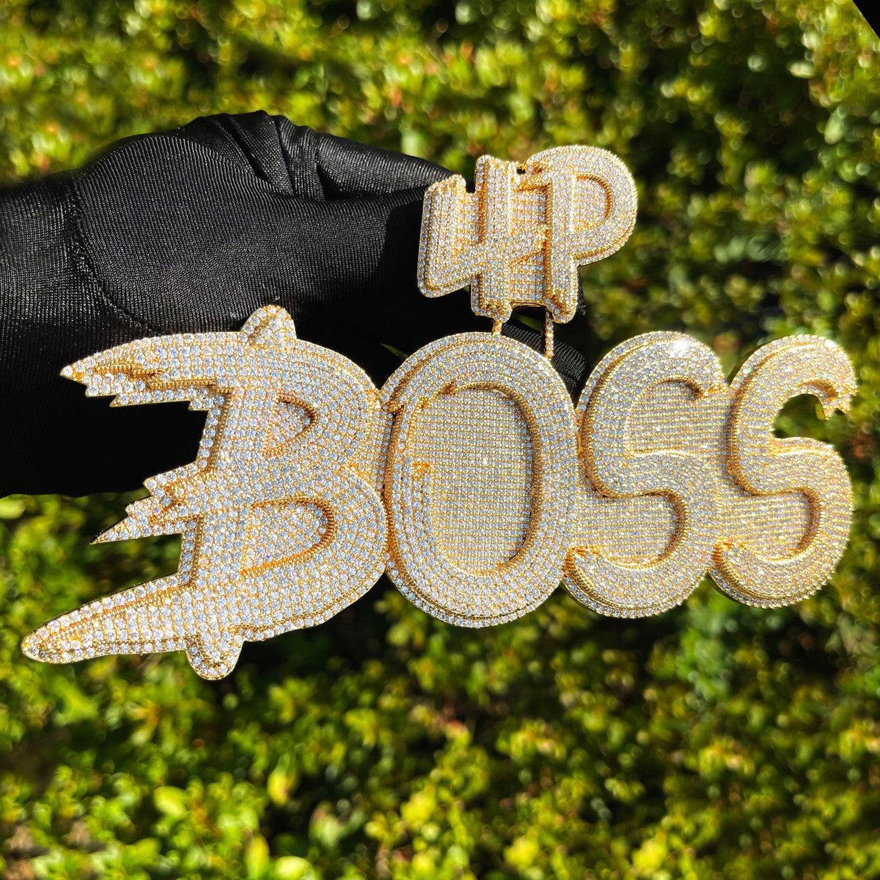 Fast Money | Iced Graffiti Letters Hip Hop Custom Made Nameplate Hip Hop Pendant