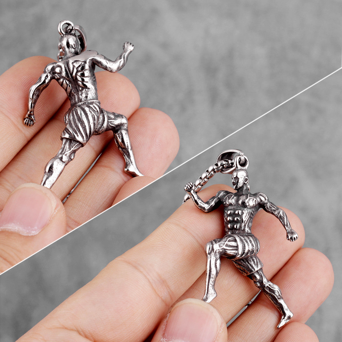 Runner | 316L No Fade Stainless Steel Fitness Bodybuilding Running Gym Rat Pendant Chain