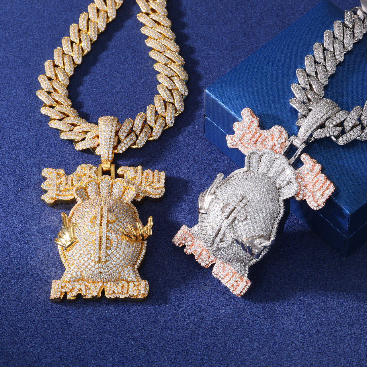 Goodfellas | F*ck You Pay Me Money Bag Moissanite Diamond FYPM Hip Hop Pendant