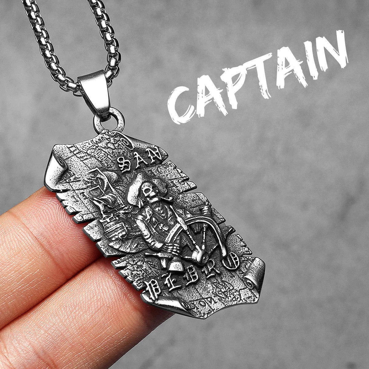 El Capitan | 316L Stainless Steel Pirate Captain San Pedro Street Wear Hip Hop Pendant