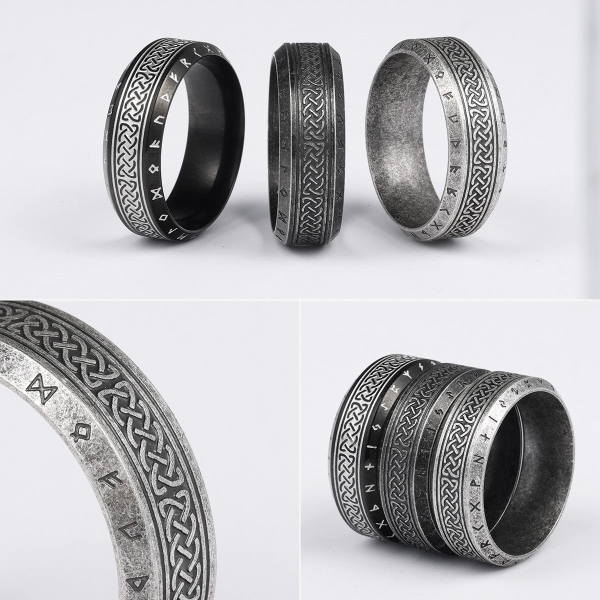 Celtic Knot | Vintage Look Solid Stainless Steel Men's Designer Street Style Rings