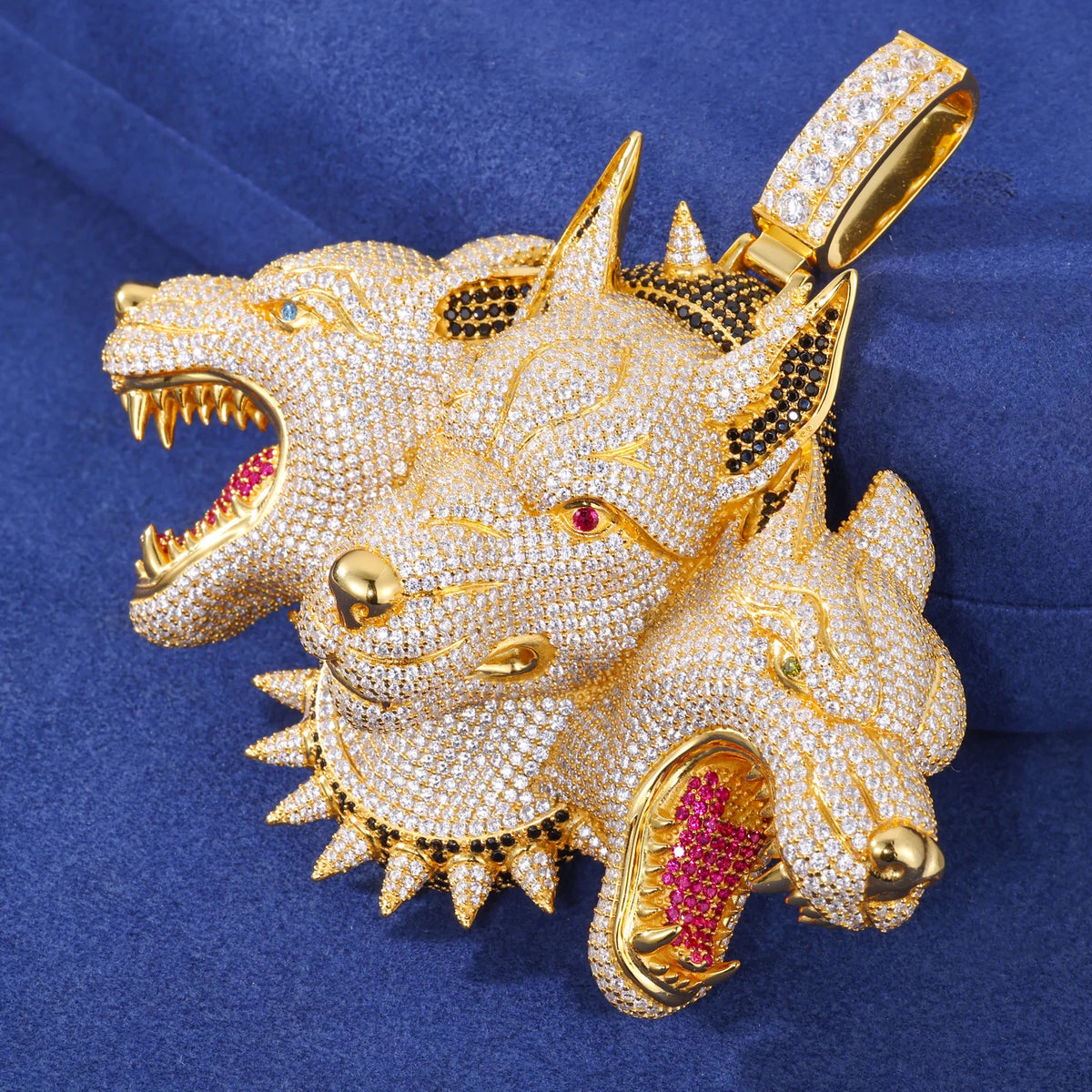 The Hell Hound | Cerberus Different Animal Same Beast Luxury Iced Hip Hop Pendant