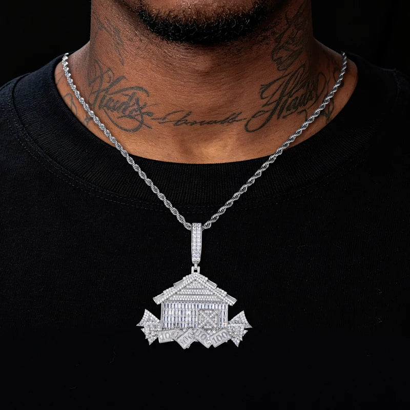 Cash House | Real D VVS1 Moissanite Diamond Boss Baller 925 Luxury Hip Hop Pendant