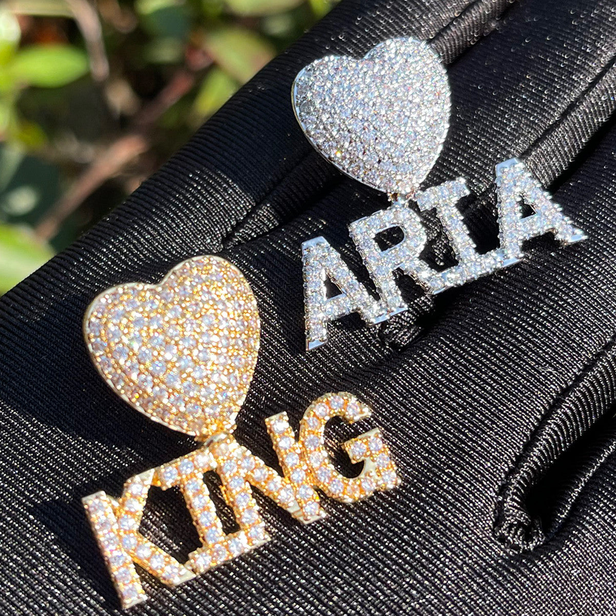 Regal Heart Monogram | Ladies Small Custom Made Name Name Necklace