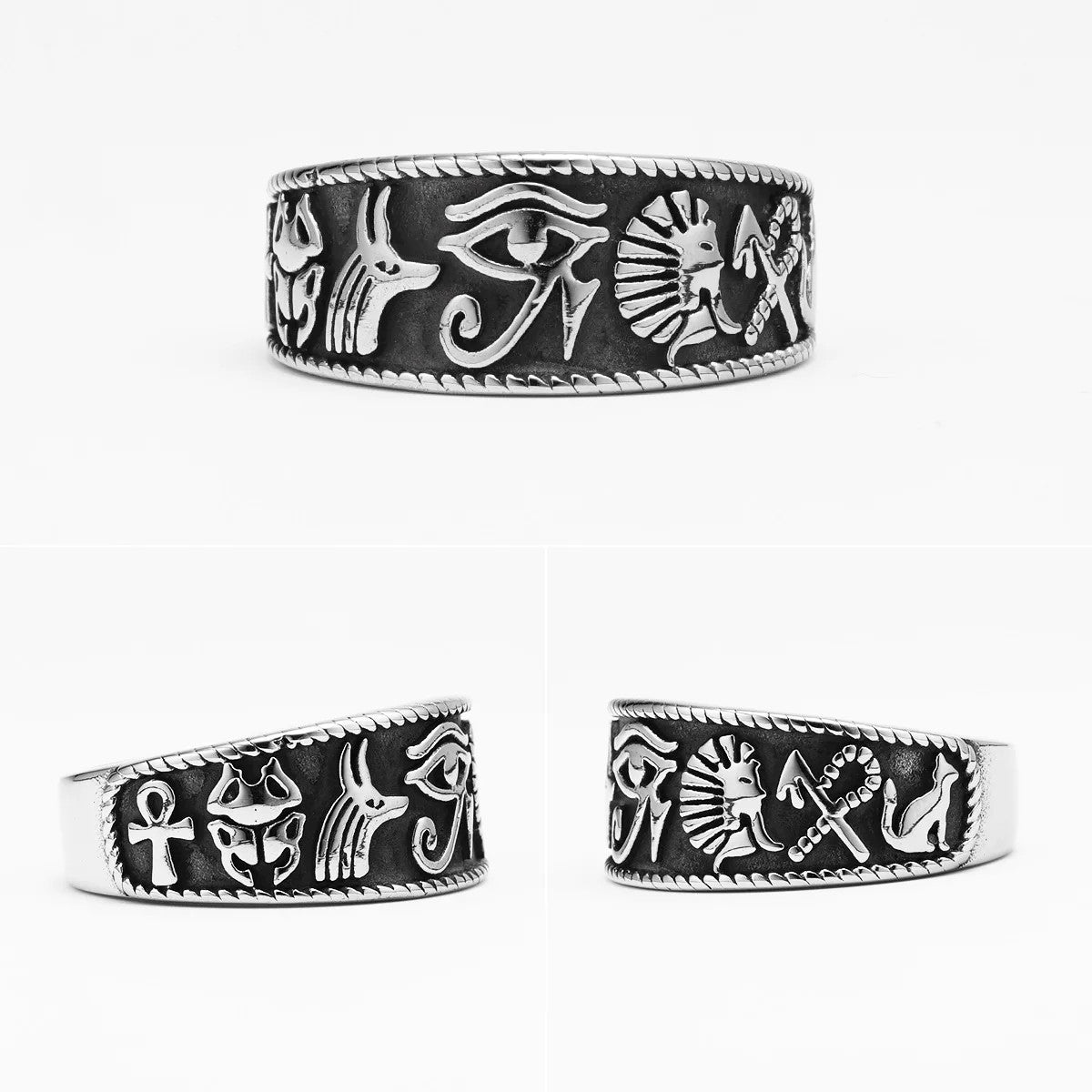 African Heritage | 316L No Fade Stainless Steel Egyptian Culture Street Wear Ring