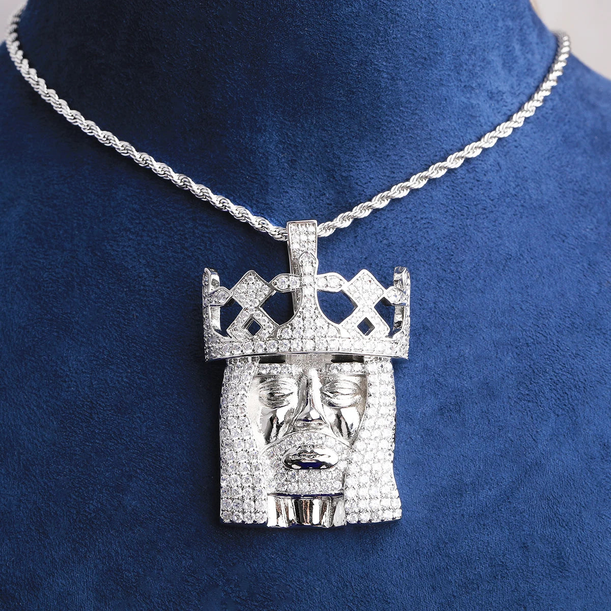 The Kingdom | VVS Diamond CZ Iced Blinged Out Jesus Piece Hip Hop Pendant