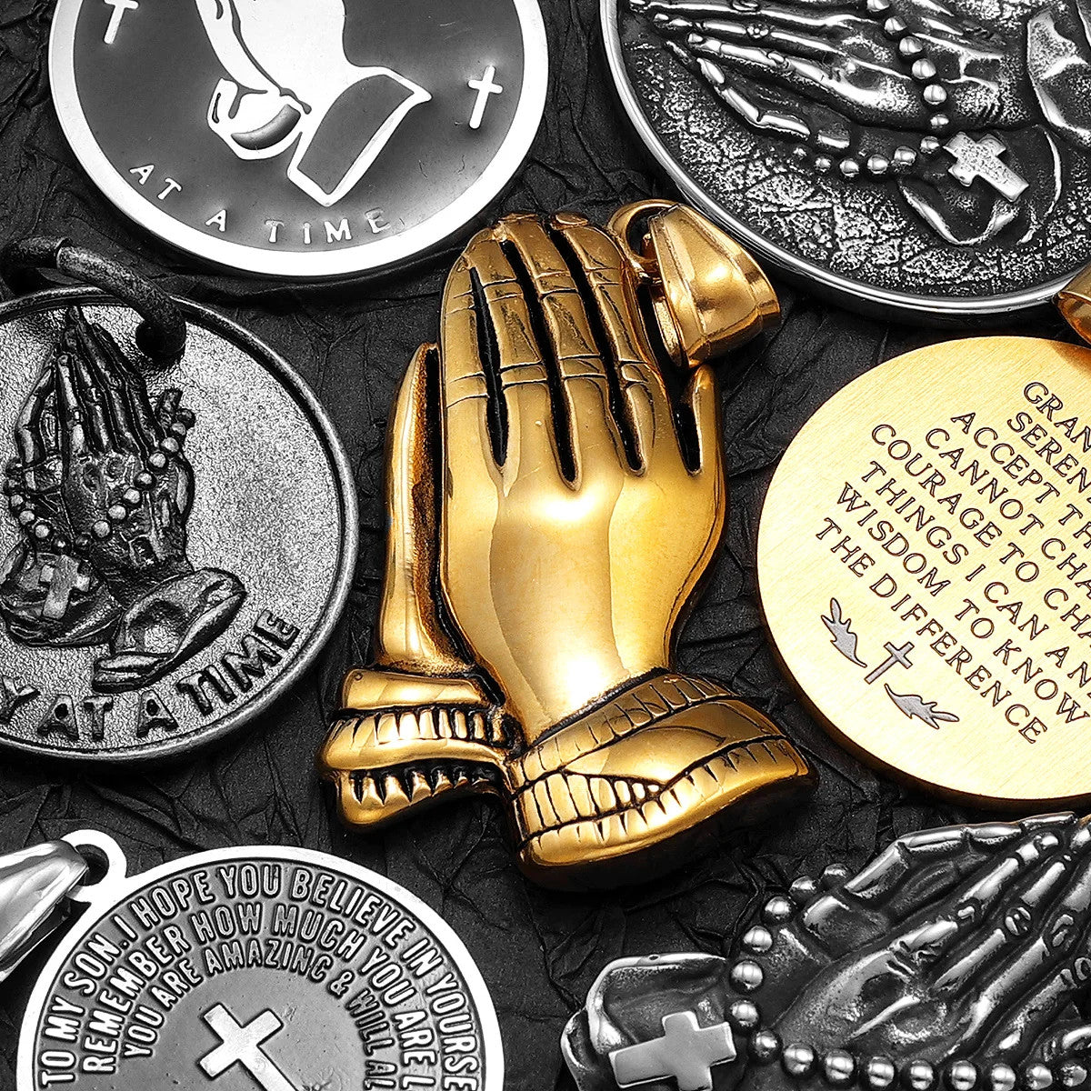 Prayer Changes Things | 316L No Fade Stainless Steel Hip Hop Cross Pendant Collection