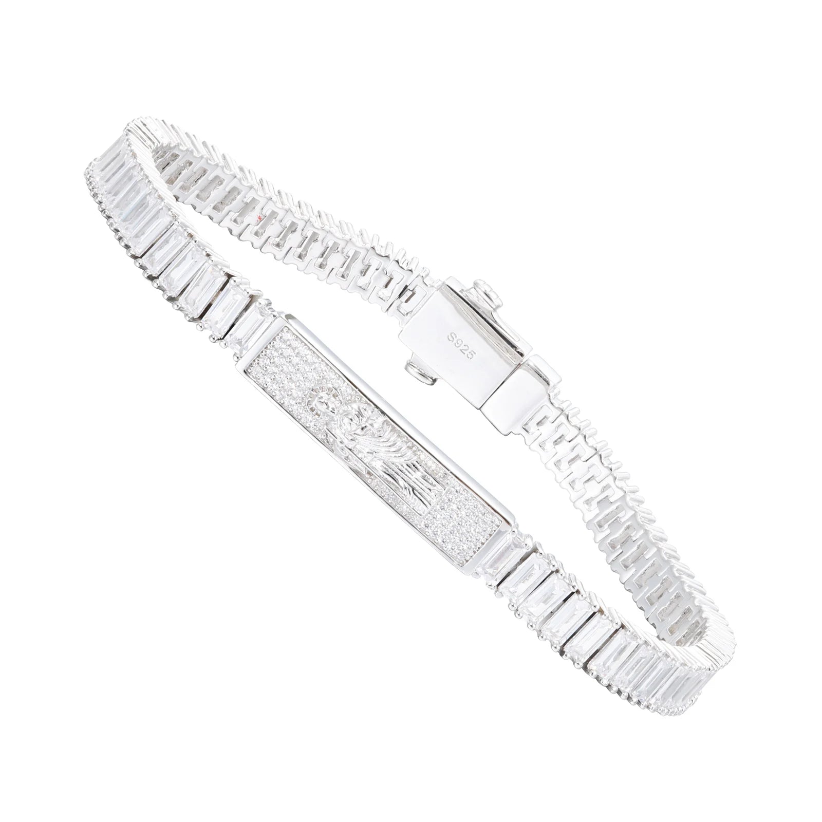 San Judas II | Luxury 925 Silver VVS Diamond Moissanite Baguette Tennis Bracelet