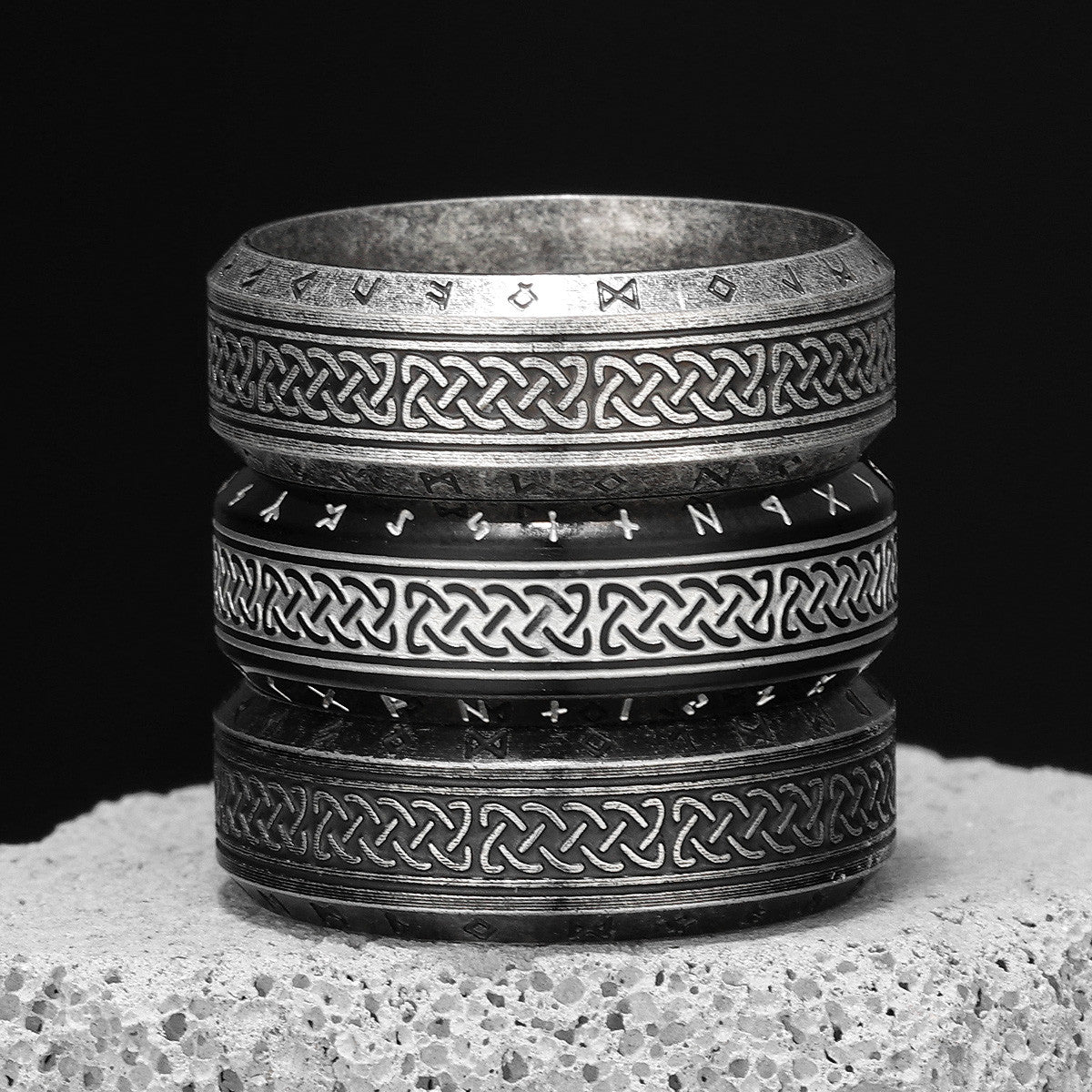 Celtic Knot | Vintage Look Solid Stainless Steel Men's Designer Street Style Rings