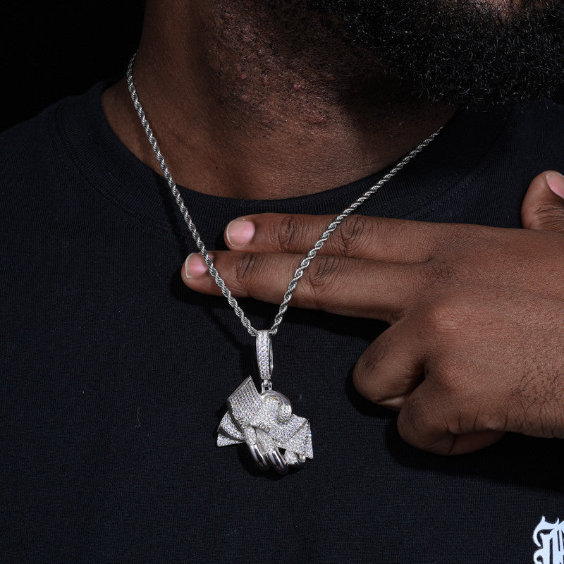 Countin Money All Day | Moissanite Diamond 18k Gold 925 Solid Silver Hip Hop Pendant