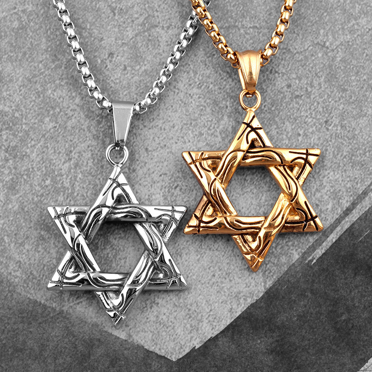 Judaism Hexagram | 14k Gold Over No Fade Stainless Steel Star Of David Spiritual Pendant