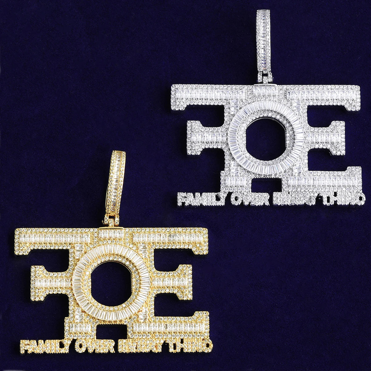 FOE | VVS Diamond CZ 5AA+ Family Over Everything Iced Hip Hop Pendant