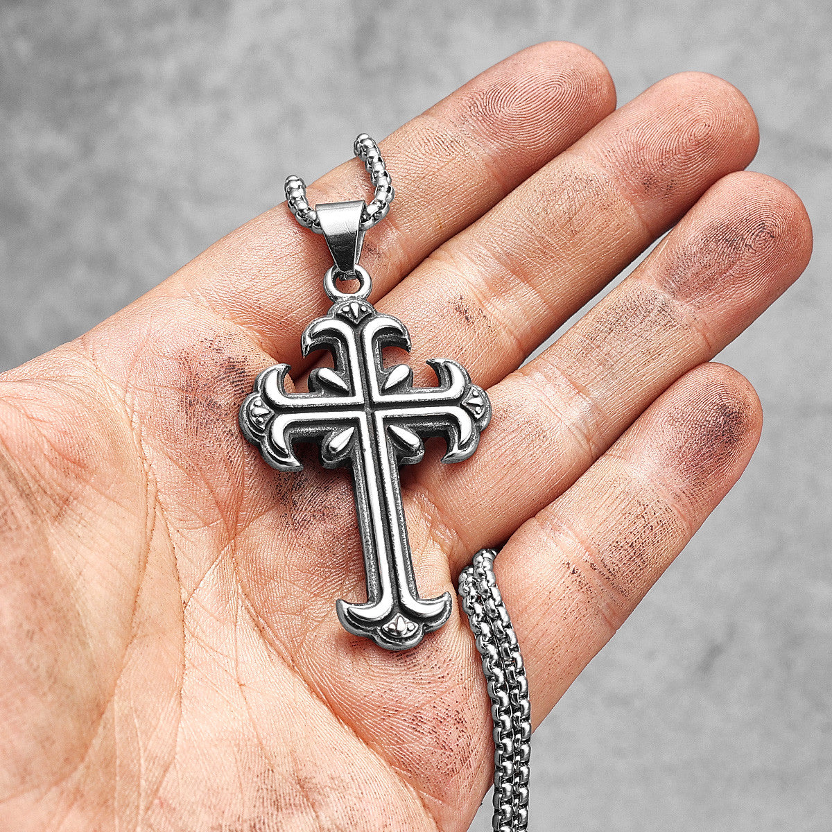Carved Cross | 316L Stainless Steel Religion Spiritual Streetwear Hip Hop Pendant
