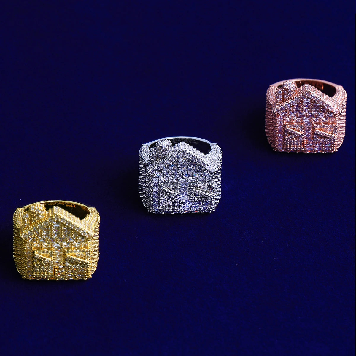 The Trap | VVS Diamond CZ Trap House Iced Blinged Out 5AA+ Stone Rings