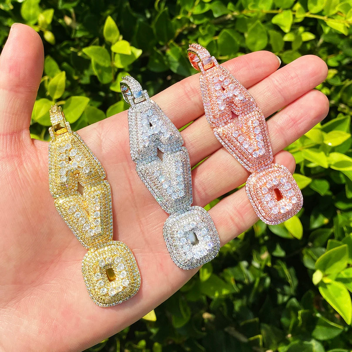 Vert 3D | VVS Diamond CZ Vertical 3 Dimensional Hip Hop Custom Nameplate Pendant