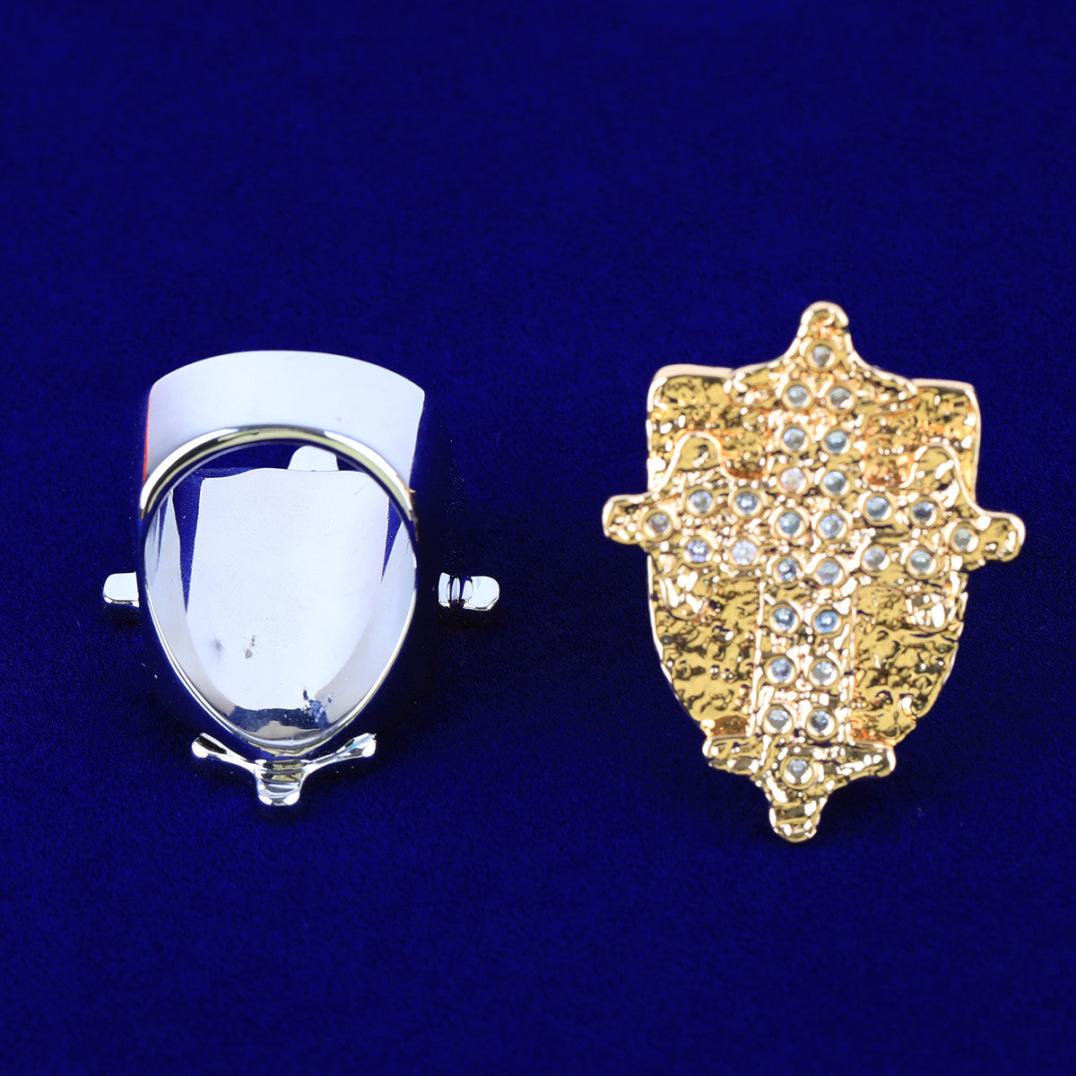 Divine Protector | Cross Shield VVS Diamond CZ Stone Hip Hop Prong Set Rings