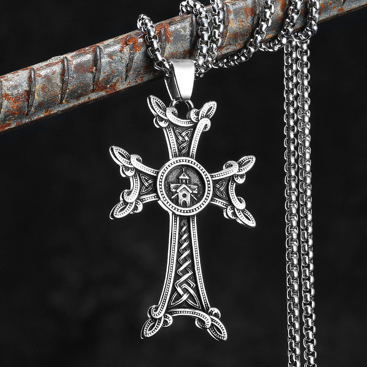 Celtic Knot Cross | Men's 316L Stainless Steel Infinite Protection Cross Pendant