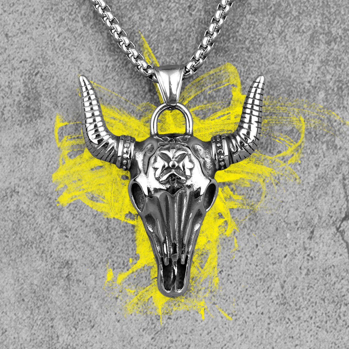 Cattle Skull | 316L No Fade Stainless Steel Symbolic Tradition Unique Pendant