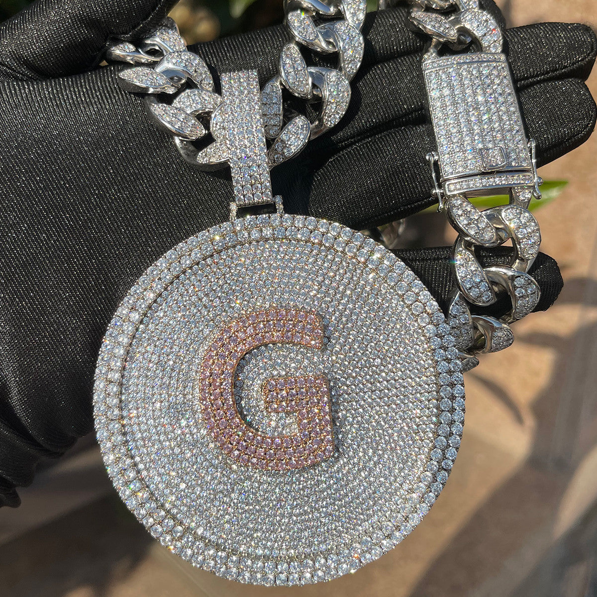 The Orbit | VVS Diamond CZ 4 Prong Set Iced Circle Personalize Hip Hop Pendant