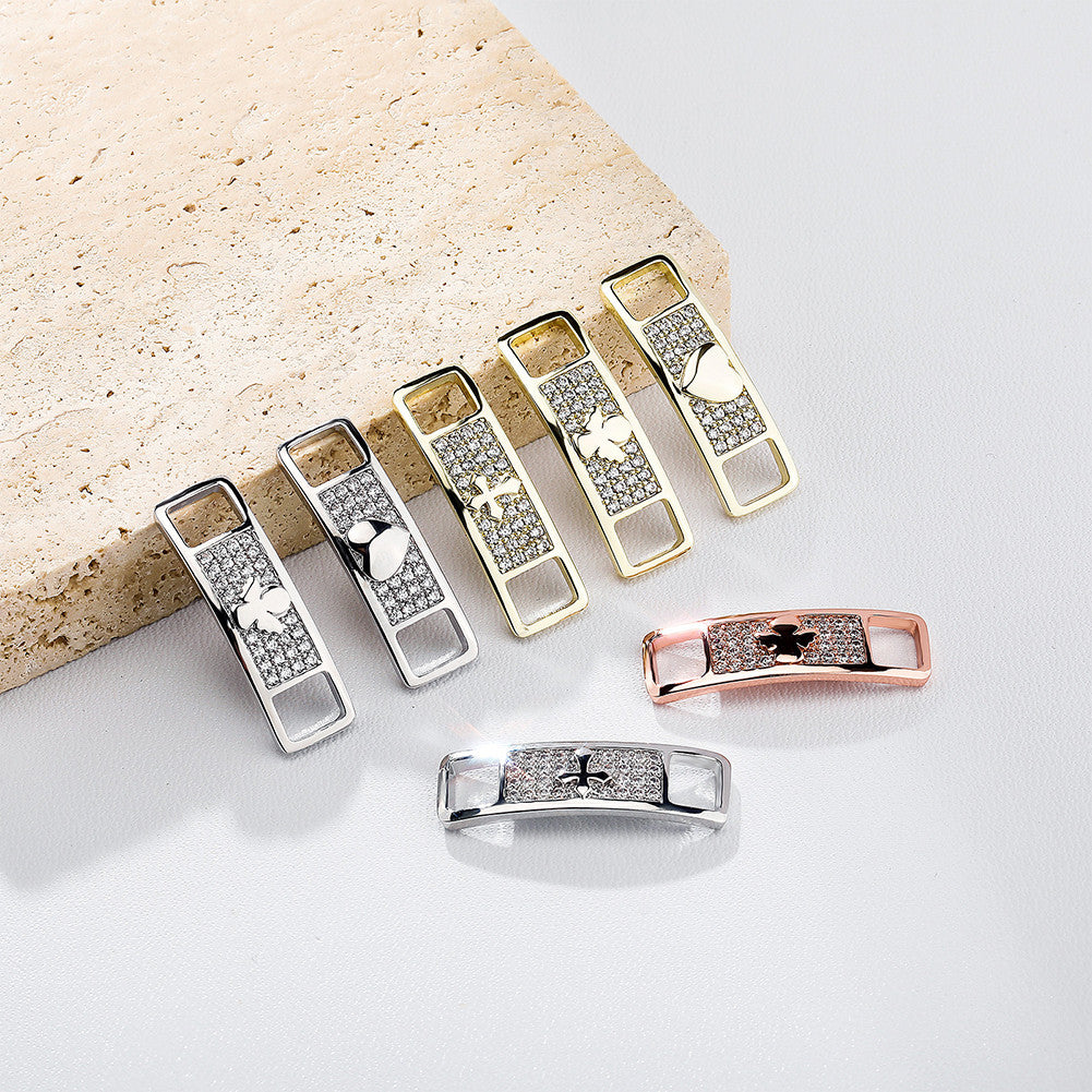 Shoe Tags | VVS Diamond CZ Shoe String Iced Blinged Out Sneakers Decoration