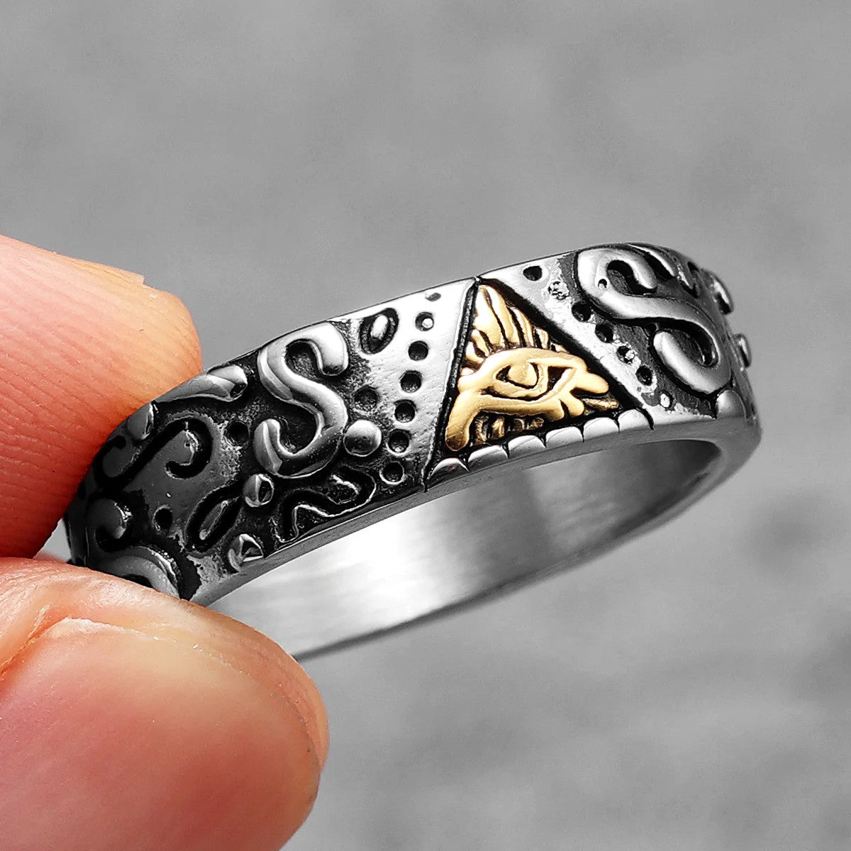 Eye Of Light | 316L No Fade Stainless Steel Masonic Unique Personality Rings
