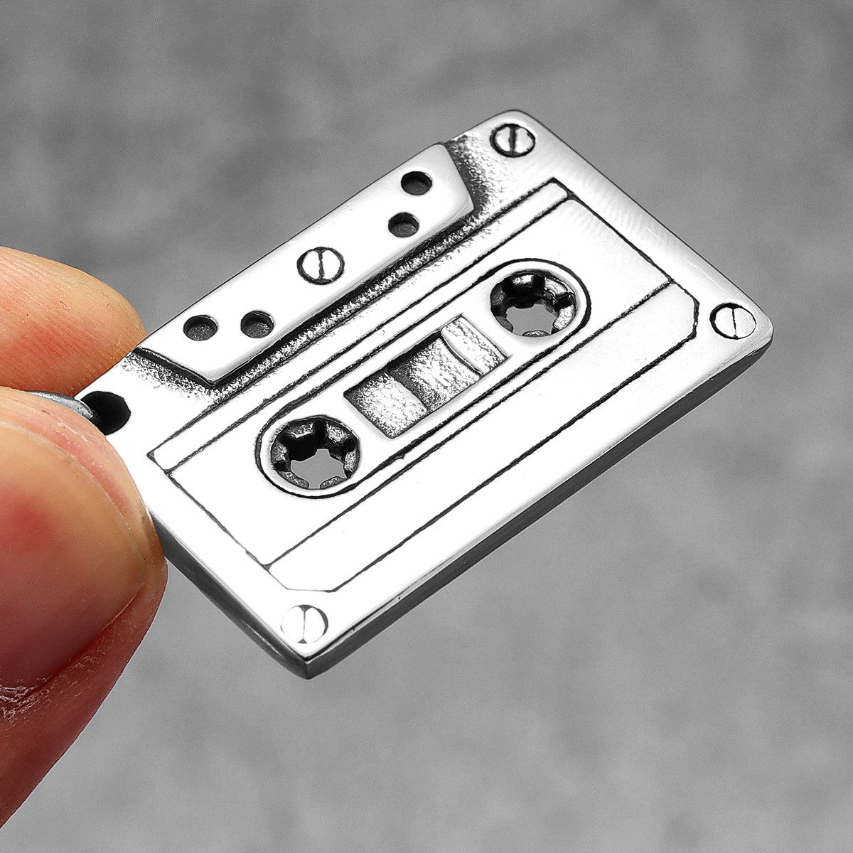 Mix Tape | 316L No Fade Stainless Steel Hip Hop Mixtape Rock Cassette Tape Pendant